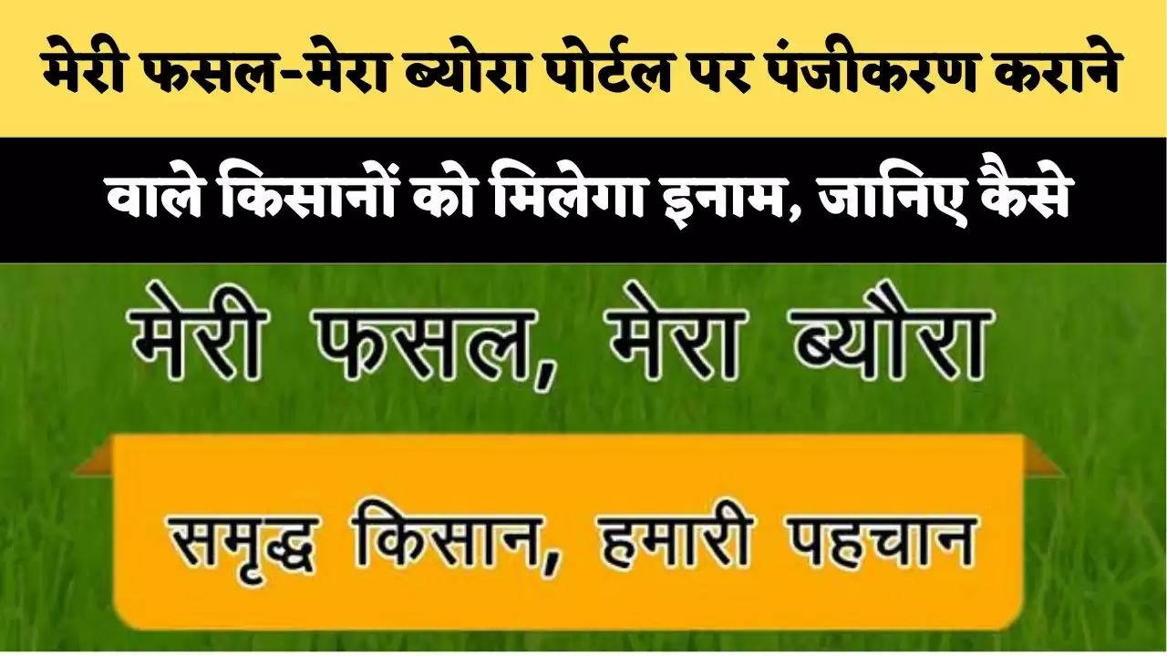 मेरी फसल-मेरा ब्योरा पोर्टल पर पंजीकरण कराने वाले किसानों को मिलेगा इनाम, जानिए कैसे