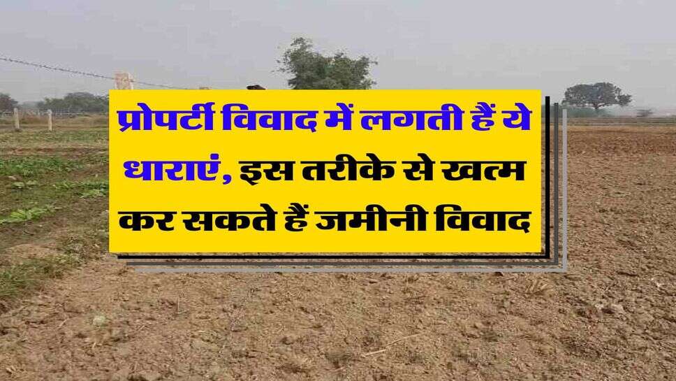 Property Dispute Act : &nbsp;प्रोपर्टी विवाद में लगती हैं ये धाराएं, इस तरीके से खत्म कर सकते हैं जमीनी विवाद