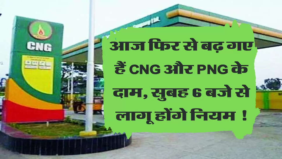 आज फिर से बढ़ गए हैं CNG और PNG के दाम, सुबह 6 बजे से लागू होंगे नियम !