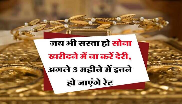 Gold Rate Hike : जब भी सस्ता हो सोना खरीदने में ना करें देरी, अगले 3 महीने में इतने हो जाएंगे रेट
