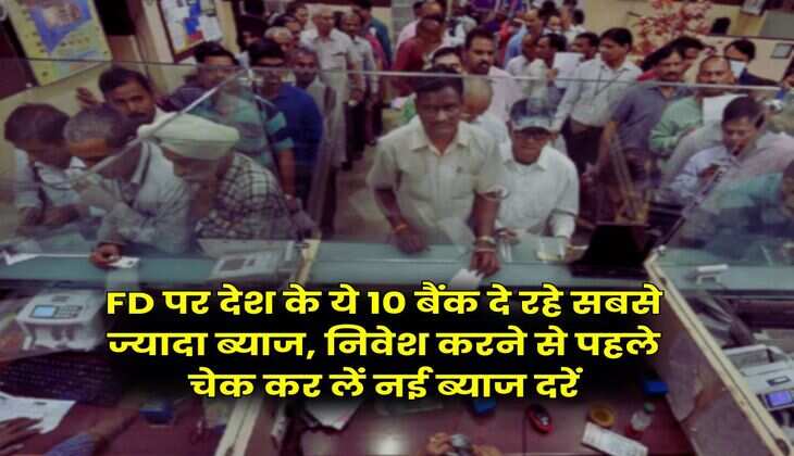 FD पर देश के ये 10 बैंक दे रहे सबसे ज्यादा ब्याज, निवेश करने से पहले चेक कर लें नई ब्याज दरें