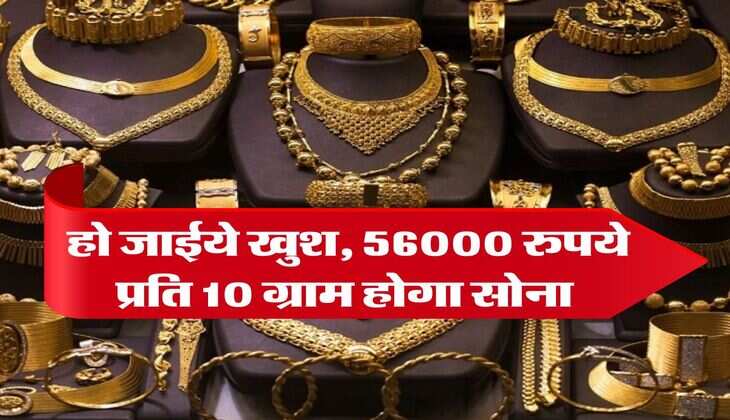 Gold Rate : हो जाईये खुश, 56000 रुपये प्रति 10 ग्राम होगा सोना