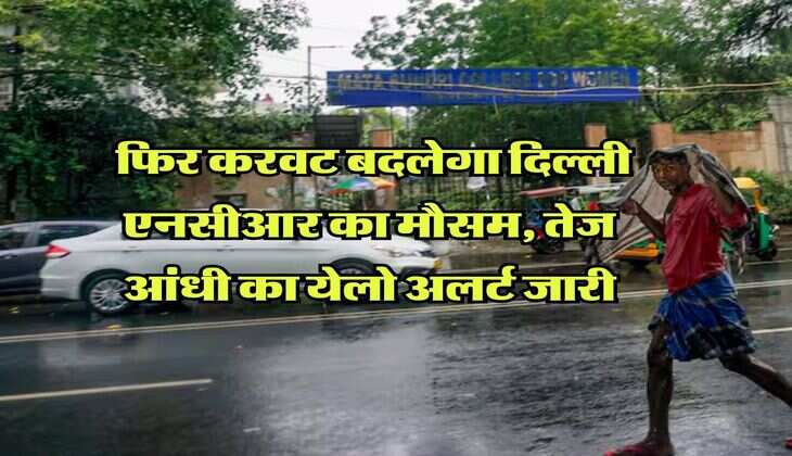 IMD Weather : फिर करवट बदलेगा दिल्ली एनसीआर का मौसम, तेज आंधी का येलो अलर्ट जारी