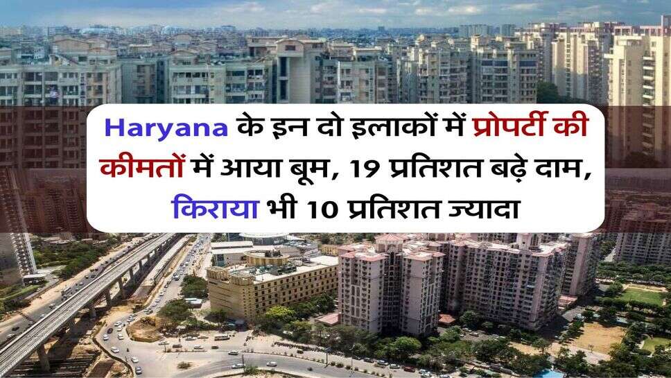 Haryana के इन दो इलाकों में प्रोपर्टी की कीमतों में आया बूम, 19 प्रतिशत बढ़े दाम, किराया भी 10 प्रतिशत ज्यादा