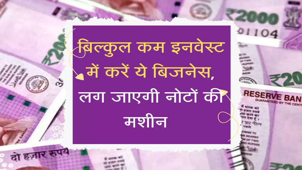 बिल्कुल कम इनवेस्ट और जगह में करें ये बिजनेस, लग जाएगी नोटों की मशीन&nbsp;&nbsp;