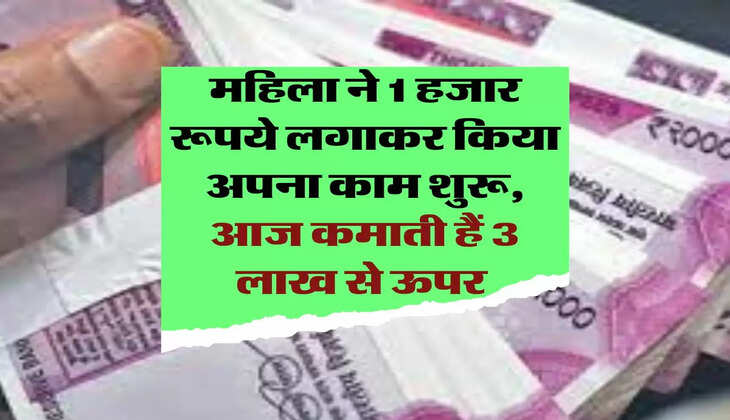 Success Story : महिला ने 1 हजार रूपये लगाकर किया अपना काम शुरू, आज कमाती हैं 3 लाख से ऊपर 