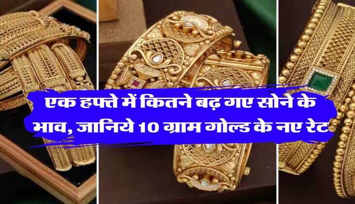 Gold Rate Hike : एक हफ्ते में कितने बढ़ गए सोने के भाव, जानिये 10 ग्राम गोल्ड के नए रेट