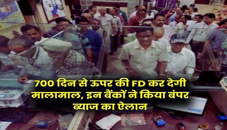 700 दिन से ऊपर की FD कर देगी मालामाल, इन बैंकों ने किया बंपर ब्याज का ऐलान