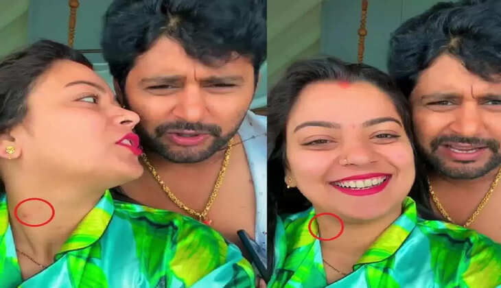 Nidhi Jha का बेडरूम वीडियो हुआ वायरल, गले पर दिखा लव बाइट का निशान