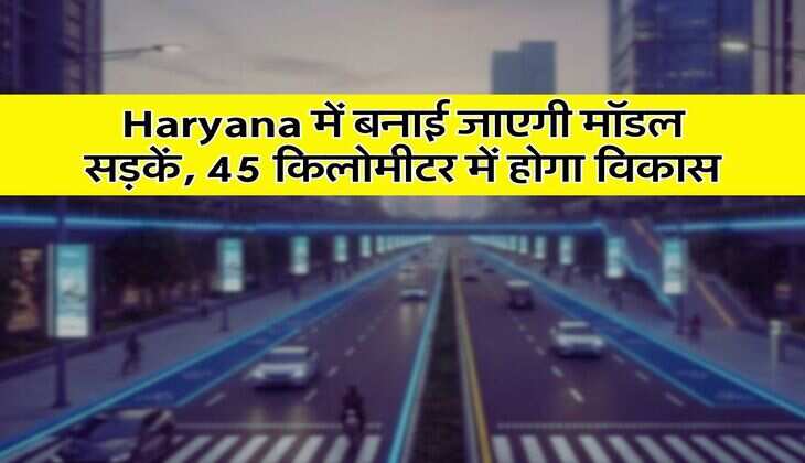 Haryana में बनाई जाएगी मॉडल सड़कें, 45 किलोमीटर में होगा विकास