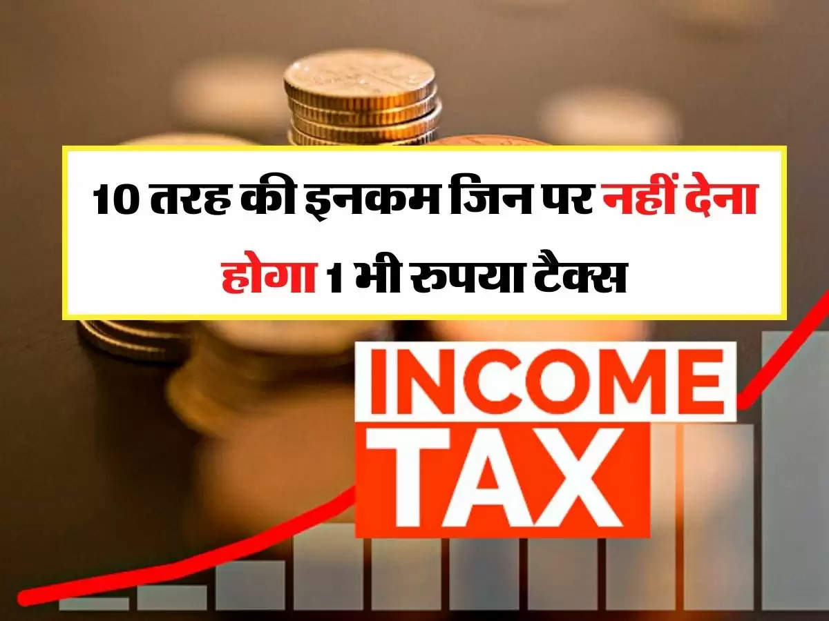 Tax Free Income : 10 तरह की इनकम जिन पर नहीं देना होगा 1 भी रुपया टैक्स
