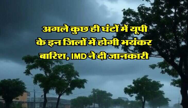 UP Weather : अगले कुछ ही घंटों में यूपी के इन जिलों में होगी भयंकर बारिश, IMD ने दी जानकारी