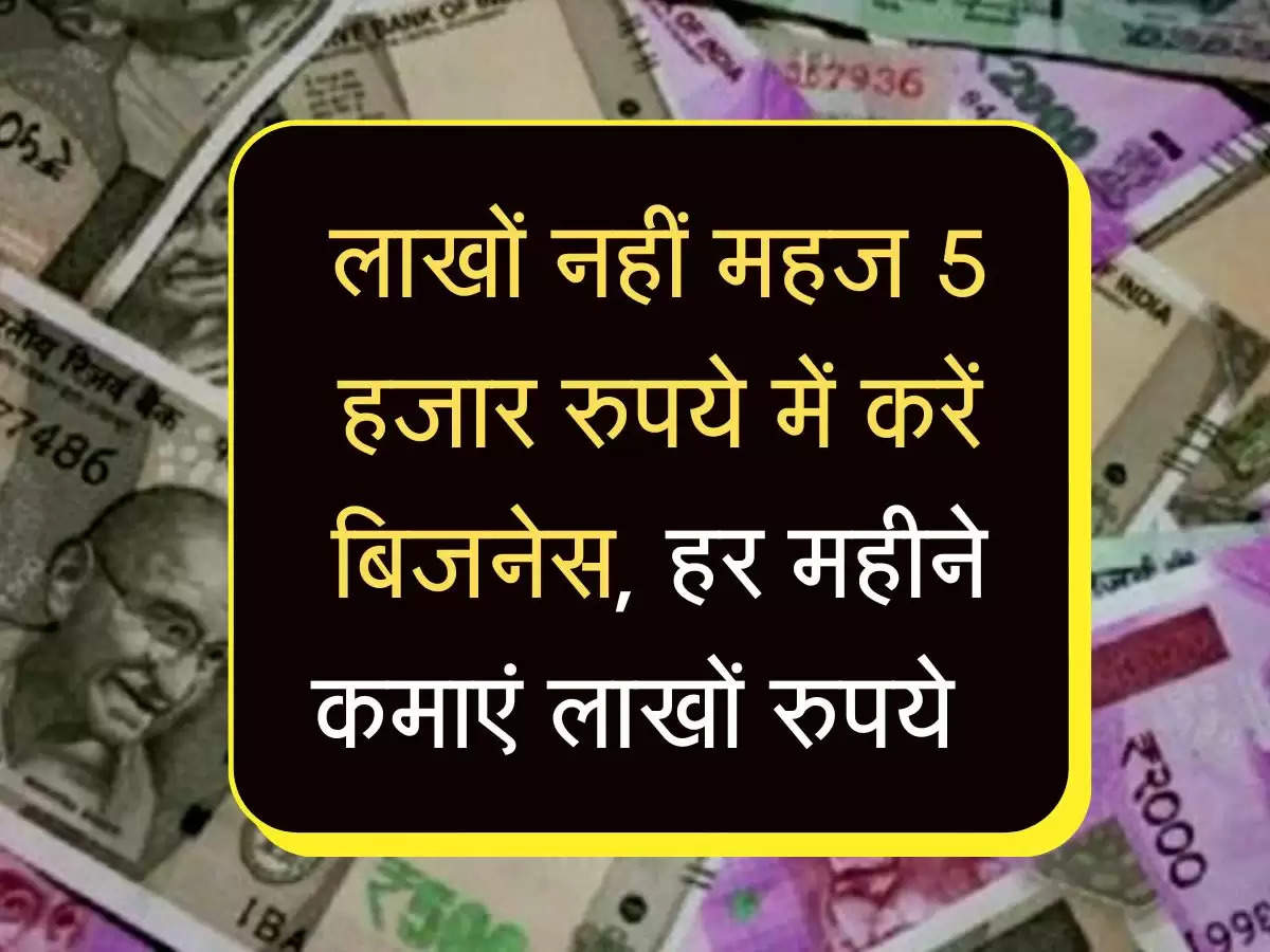 लाखों की क्या जरूरत महज 5 हजार रुपये में करें बिजनेस, हर महीने होगी लाखों की कमाई