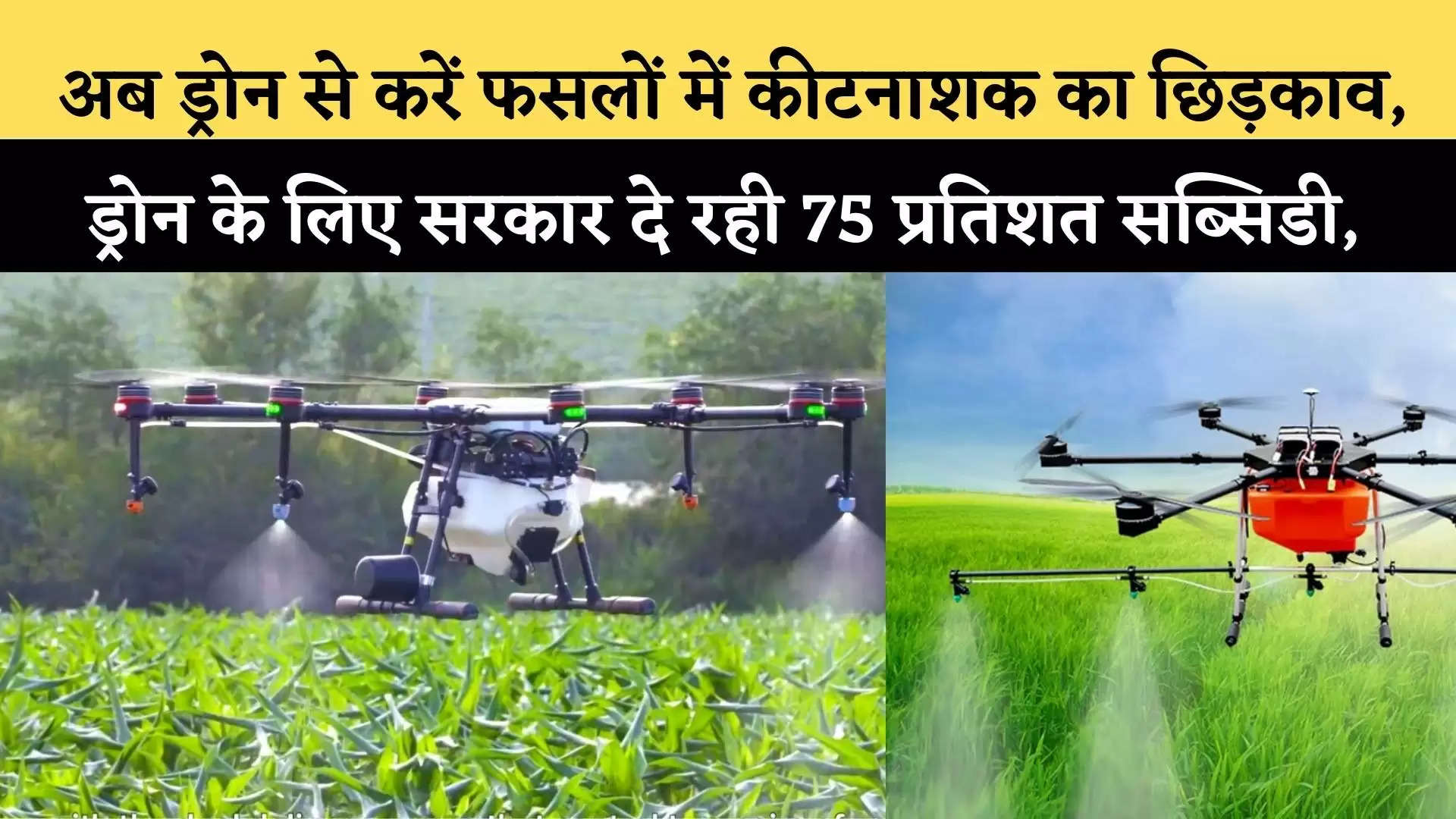 agriculture drone subsidy scheme : Government is giving 75 percent subsidy on buying spray drones