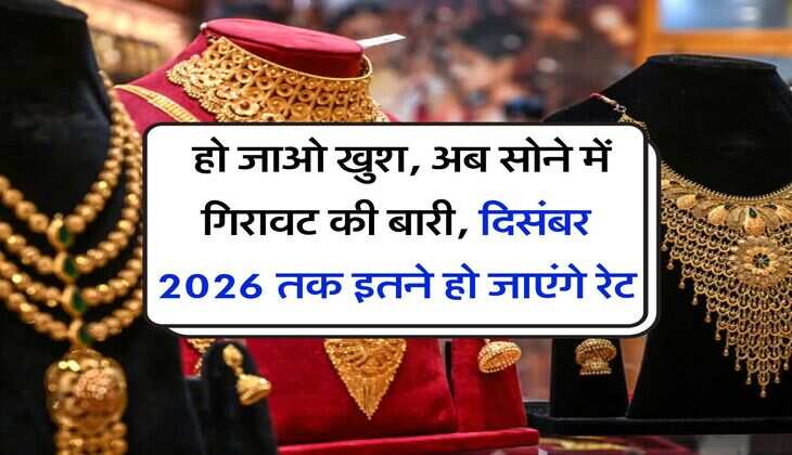 Gold Rate : हो जाओ खुश, अब सोने में गिरावट की बारी, दिसंबर 2026 तक इतने हो जाएंगे रेट