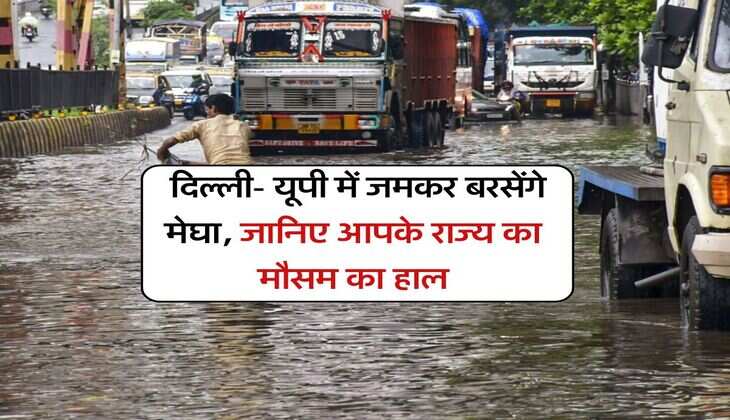 Weather Update 20th July 2025 : दिल्ली- यूपी में जमकर बरसेंगे मेघा, जानिए आपके राज्य का मौसम का हाल