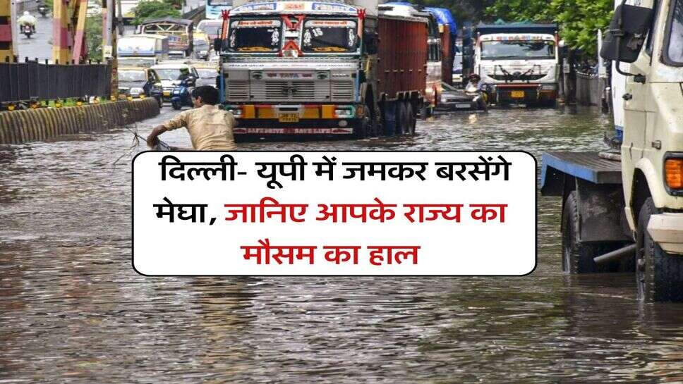 Weather Update 20th July 2025 : दिल्ली- यूपी में जमकर बरसेंगे मेघा, जानिए आपके राज्य का मौसम का हाल