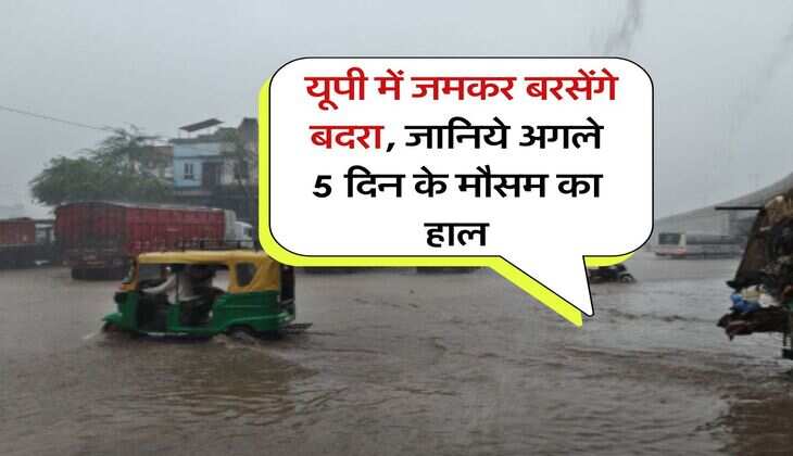 Rain Alert in UP : यूपी में जमकर बरसेंगे बदरा, जानिये अगले 5 दिन के मौसम का हाल