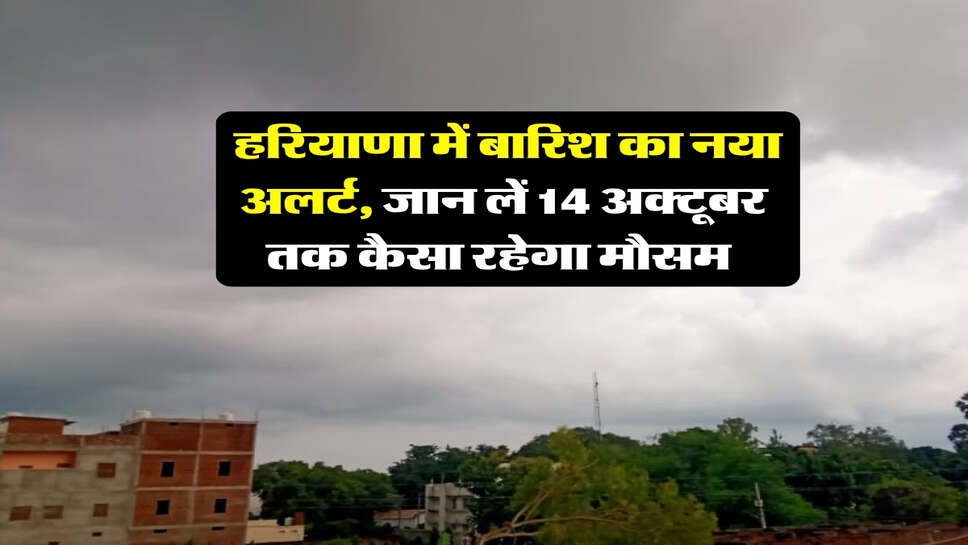 Haryana ka Mausam : हरियाणा में बारिश का नया अलर्ट, जान लें 14 अक्टूबर तक कैसा रहेगा मौसम&nbsp;