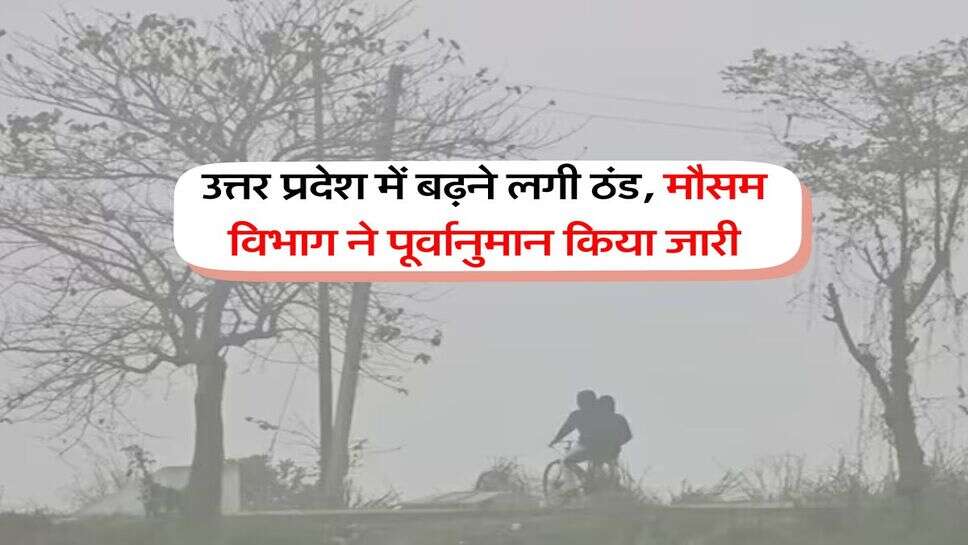 UP Weather : उत्तर प्रदेश में बढ़ने लगी ठंड, मौसम विभाग ने पूर्वानुमान किया जारी
