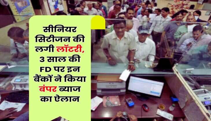 Senior Citizen : सीनियर सिटीजन की लगी लॉटरी, 3 साल की FD पर इन बैंकों ने किया बंपर ब्याज का ऐलान