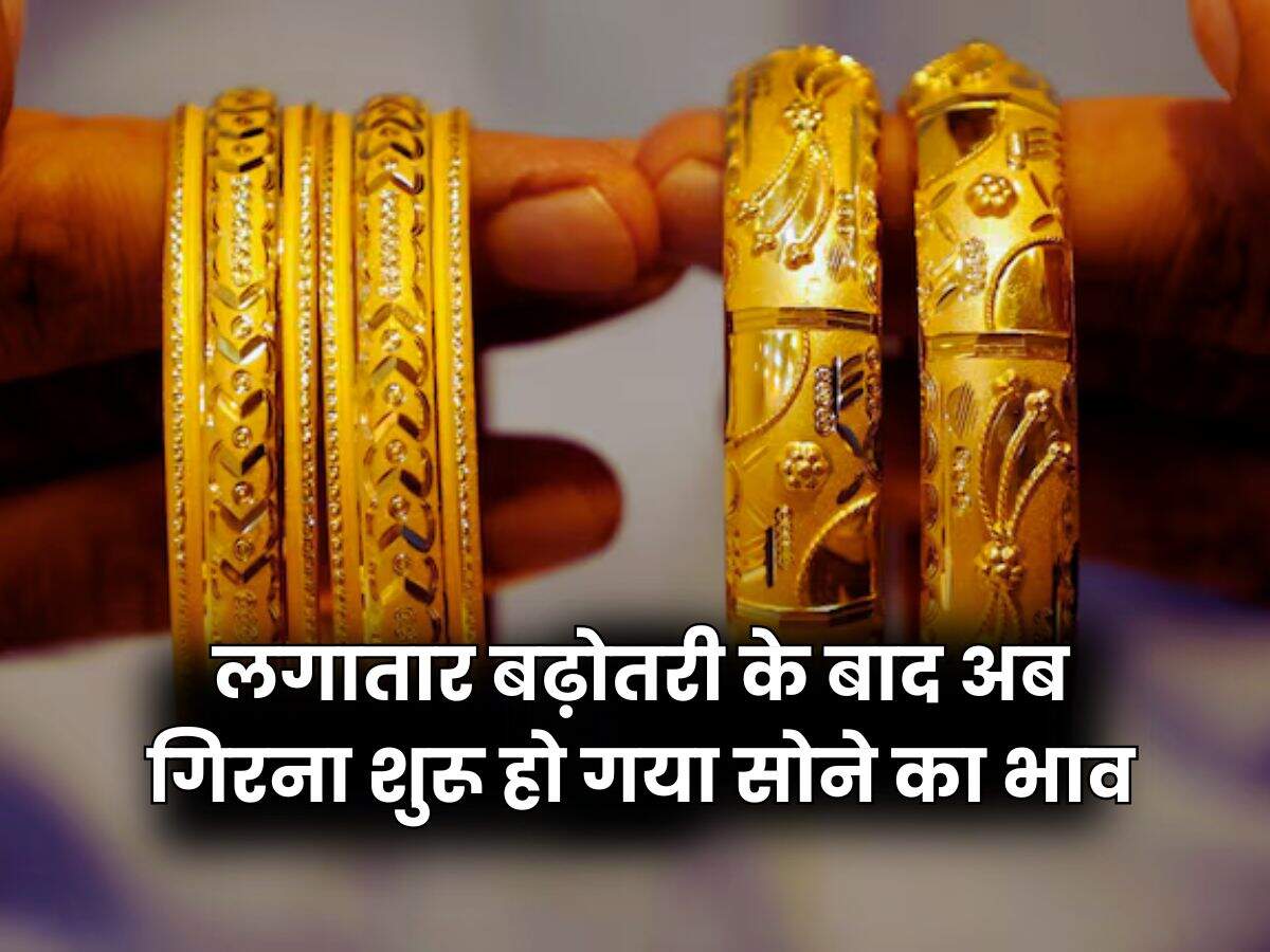 Gold Rate : लगातार बढ़ोतरी के बाद अब गिरना शुरू हो गया सोने का भाव, जानिए 10 ग्राम गोल्ड के नए रेट