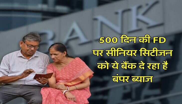 500 दिन की FD पर सीनियर सिटीजन को ये बैंक दे रहा है बंपर ब्याज, चेक करें 5 बैंकों की ब्याज दरें