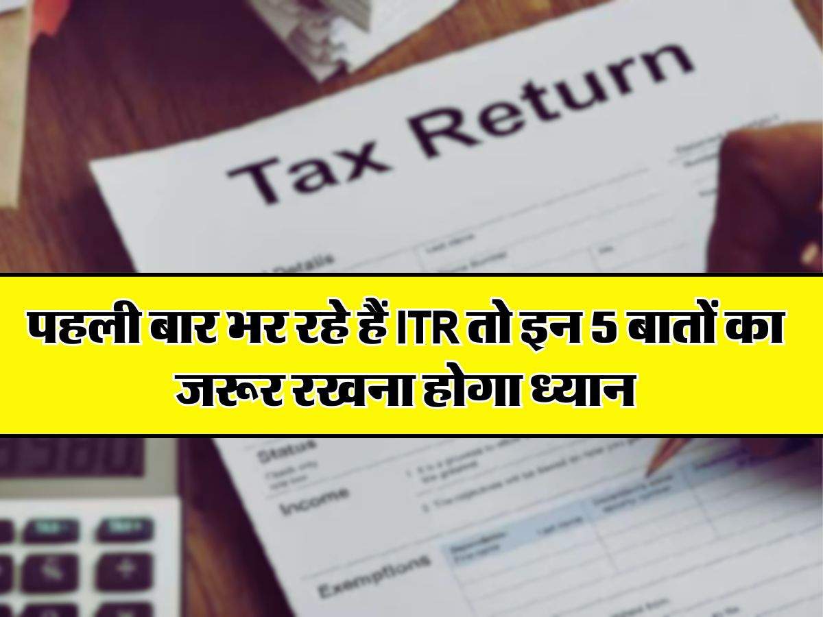 Income Tax 2024-25 : पहली बार भर रहे हैं ITR तो इन 5 बातों का जरूर रखना होगा ध्यान