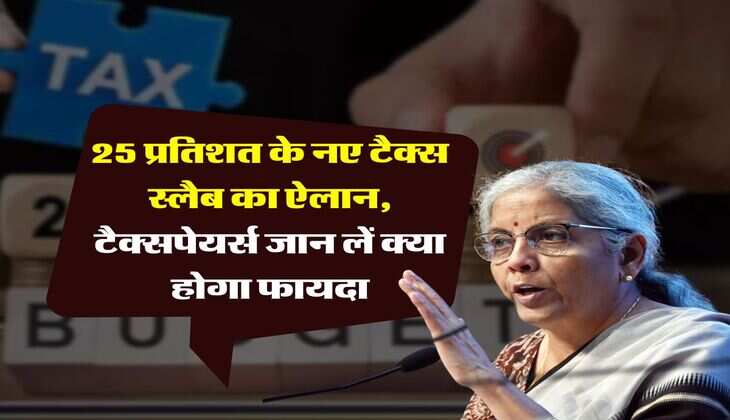 Income Tax : 25 प्रतिशत के नए टैक्स स्लैब का ऐलान, टैक्सपेयर्स जान लें क्या होगा फायदा