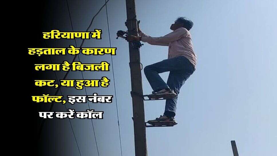 हरियाणा में हड़ताल के कारण लगा है बिजली कट, या हुआ है फॉल्ट, इस नंबर पर करें कॉल&nbsp;