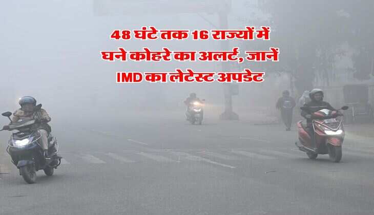 Weather Alert : 48 घंटे तक 16 राज्यों में घने कोहरे का अलर्ट, जानें IMD का लेटेस्ट अपडेट