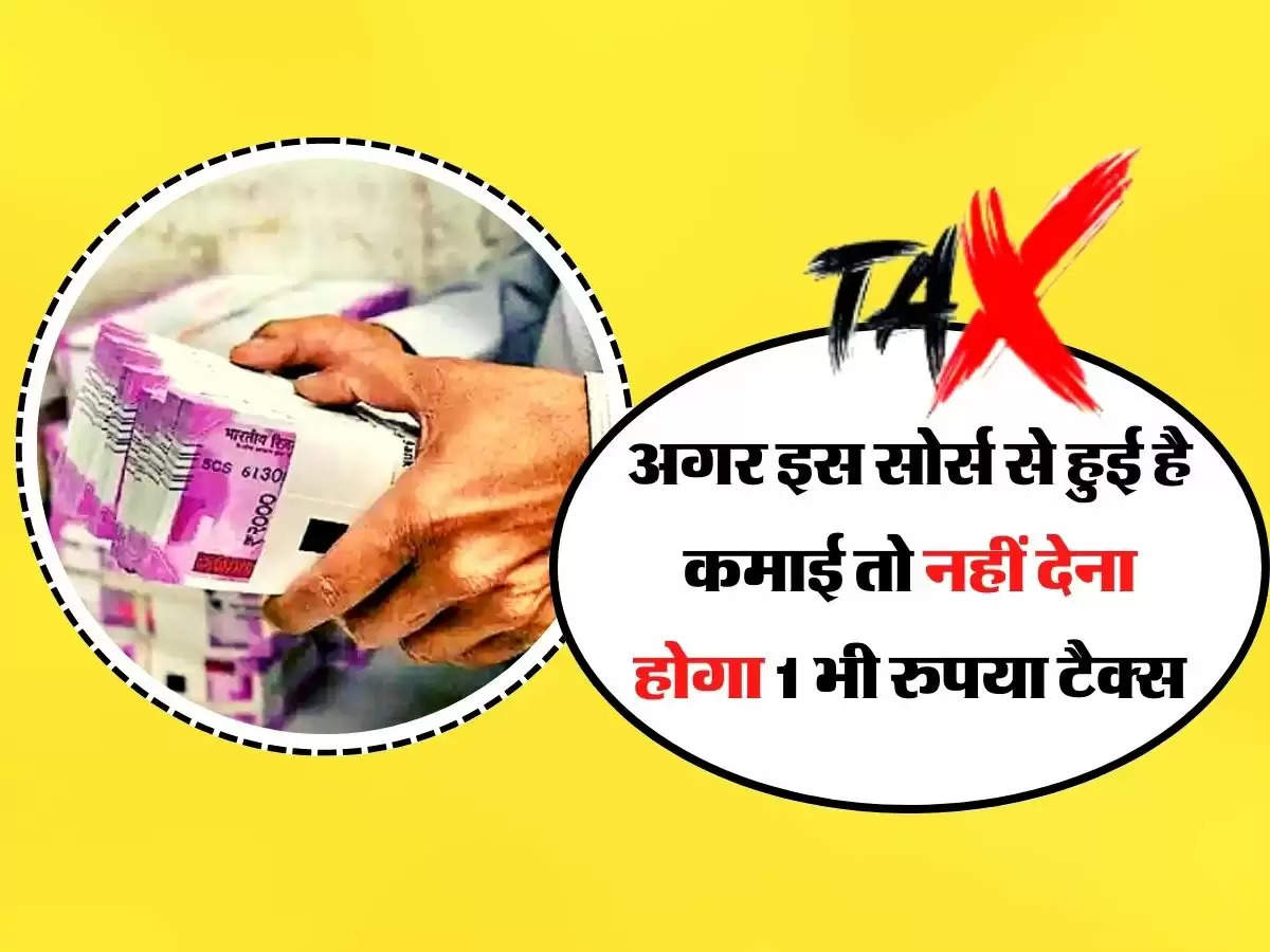 Income Tax : अगर इस सोर्स से हुई है कमाई तो नहीं देना होगा 1 भी रुपया टैक्स