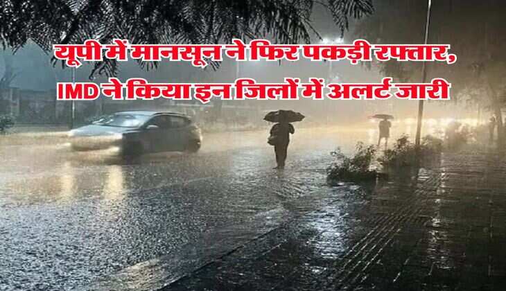 UP Weather : यूपी में मानसून ने फिर पकड़ी रफ्तार, IMD ने किया इन जिलों में अलर्ट जारी