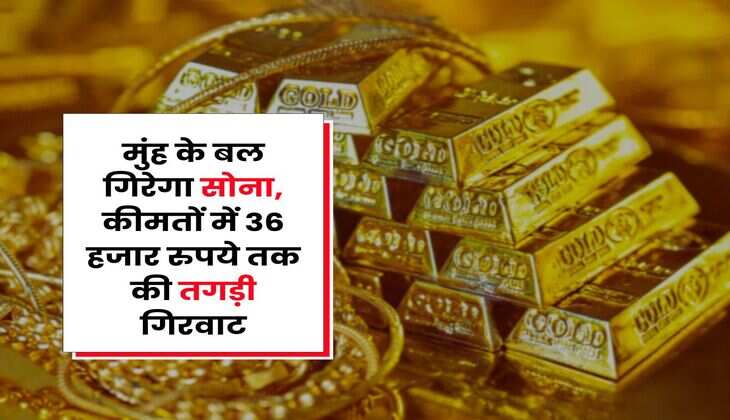 Gold Price : मुंह के बल गिरेगा सोना, कीमतों में 36 हजार रुपये तक की तगड़ी गिरवाट