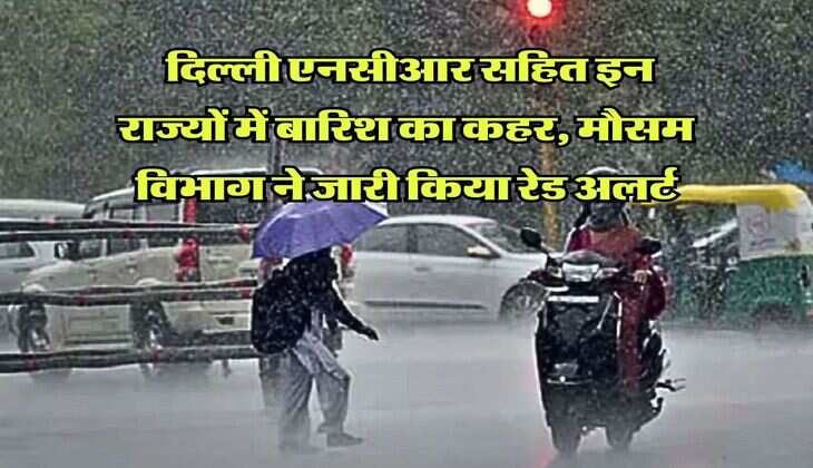 IMD Weather Update : दिल्ली एनसीआर सहित इन राज्यों में बारिश का कहर, मौसम विभाग ने जारी किया रेड अलर्ट