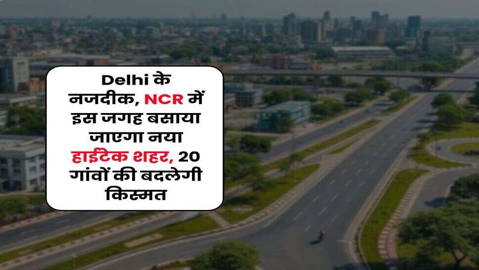 Delhi के नजदीक, NCR में इस जगह बसाया जाएगा नया हाईटेक शहर, 20 गांवों की बदलेगी किस्&zwj;मत
