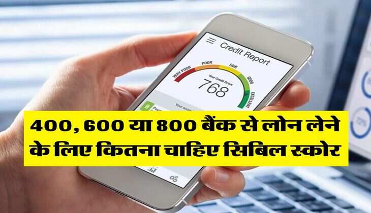 CIBIL Score : &nbsp;400, 600 या 800 बैंक से लोन लेने के लिए कितना चाहिए सिबिल स्कोर&nbsp;