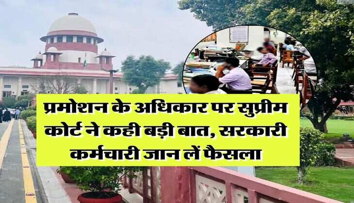 Govt Employees news : प्रमोशन के अधिकार पर सुप्रीम कोर्ट ने कही बड़ी बात, सरकारी कर्मचारी जान लें फैसला