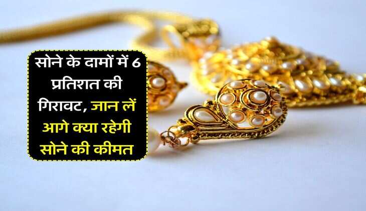 Gold Rate Fall : सोने के दामों में 6 प्रतिशत की गिरावट, जान लें आगे क्या रहेगी सोने की कीमत