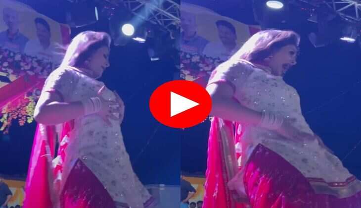 Gori Nagori Dance : रंगीन लाइटों में टाइट सूट में मोरनी बनकर नाची गोरी नागोरी, रात में बना दिया माहौल