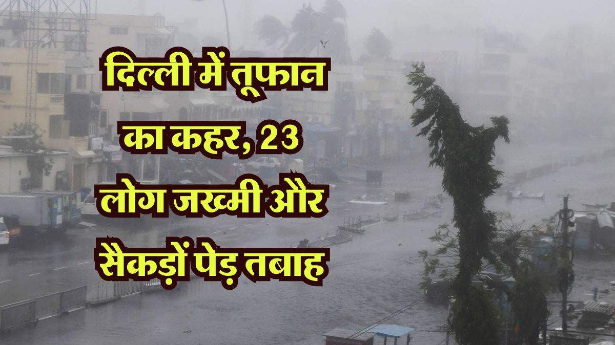 Delhi ka Mausam : दिल्ली में तूफान का कहर, 23 लोग जख्मी और सैकड़ों पेड़ तबाह, IMD ने जारी किया अलर्ट