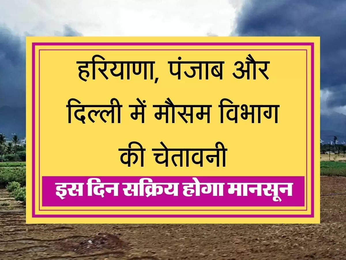  Mansoon Active हरियाणा, पंजाब और दिल्ली में मौसम विभाग की चेतावनी, इस दिन सक्रिय होगा मानसून