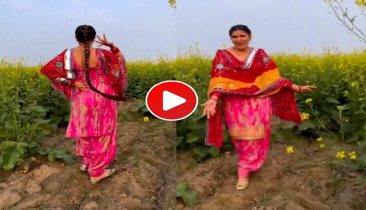 Sapna Chaudhary ने सरसों के खेत में लहराई जुल्फें, मचले फैंस के दिल
