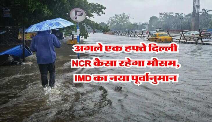 Rain Alert : अगले एक हफ्ते दिल्ली NCR कैसा रहेगा मौसम, IMD का नया पूर्वानुमान, यहां होगी भारी बारिश&nbsp;