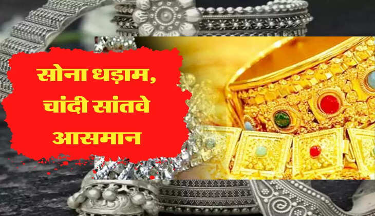 सोना धड़ाम, चांदी सांतवे आसमान, जानें 14 से 24 कैरेट का रेट