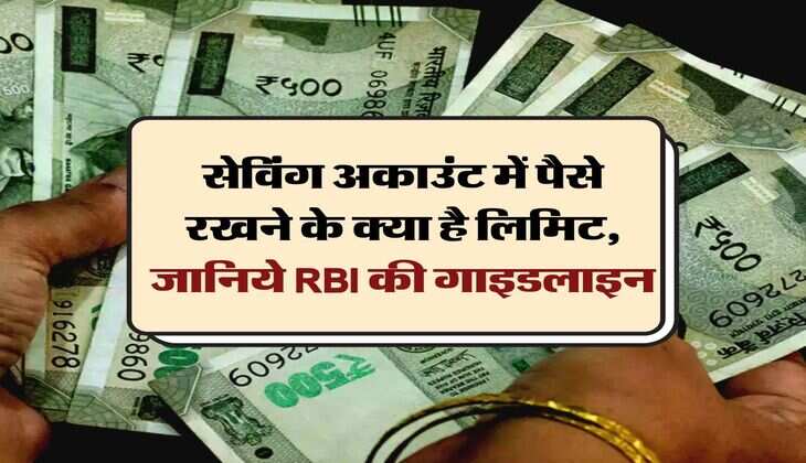 सेविंग अकाउंट में पैसे रखने के क्या है लिमिट, जानिये RBI की गाइडलाइन