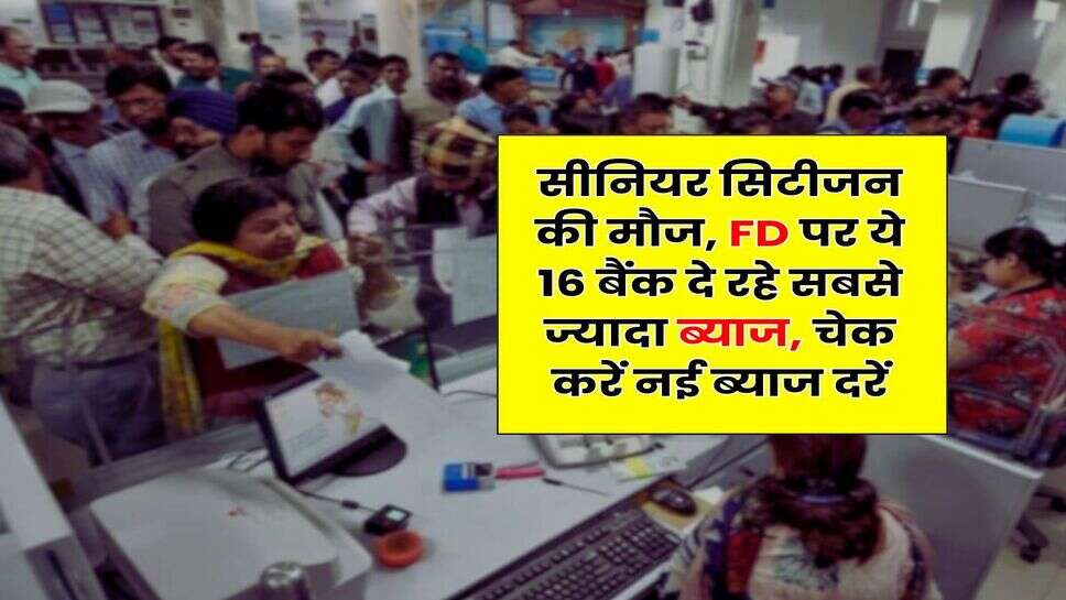 सीनियर सिटीजन की मौज, FD पर ये 16 बैंक दे रहे सबसे ज्यादा ब्याज, चेक करें नई ब्याज दरें