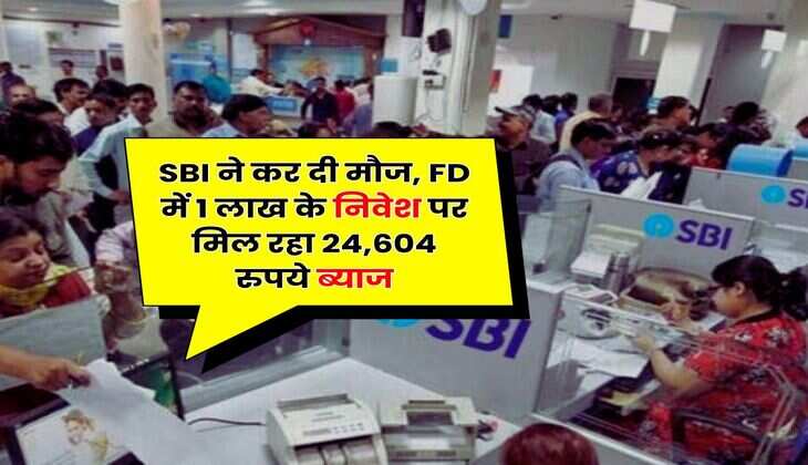 SBI ने कर दी मौज, FD में 1 लाख के निवेश पर मिल रहा 24,604 रुपये ब्याज