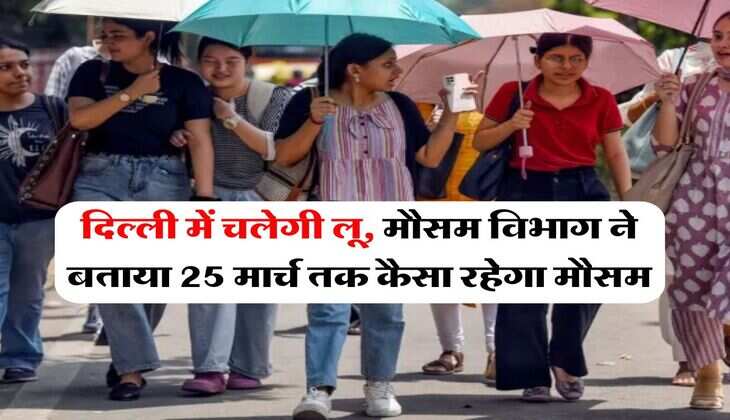 Delhi weather : दिल्ली में चलेगी लू, मौसम विभाग ने बताया 25 मार्च तक कैसा रहेगा मौसम