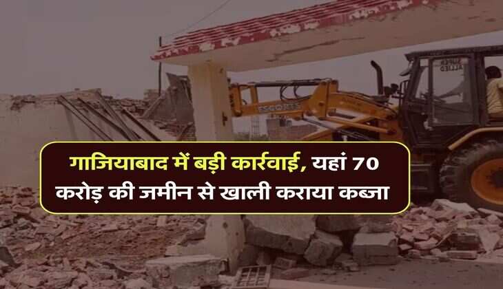NCR : गाजियाबाद में बड़ी कार्रवाई, यहां 70 करोड़ की जमीन से खाली कराया कब्जा
